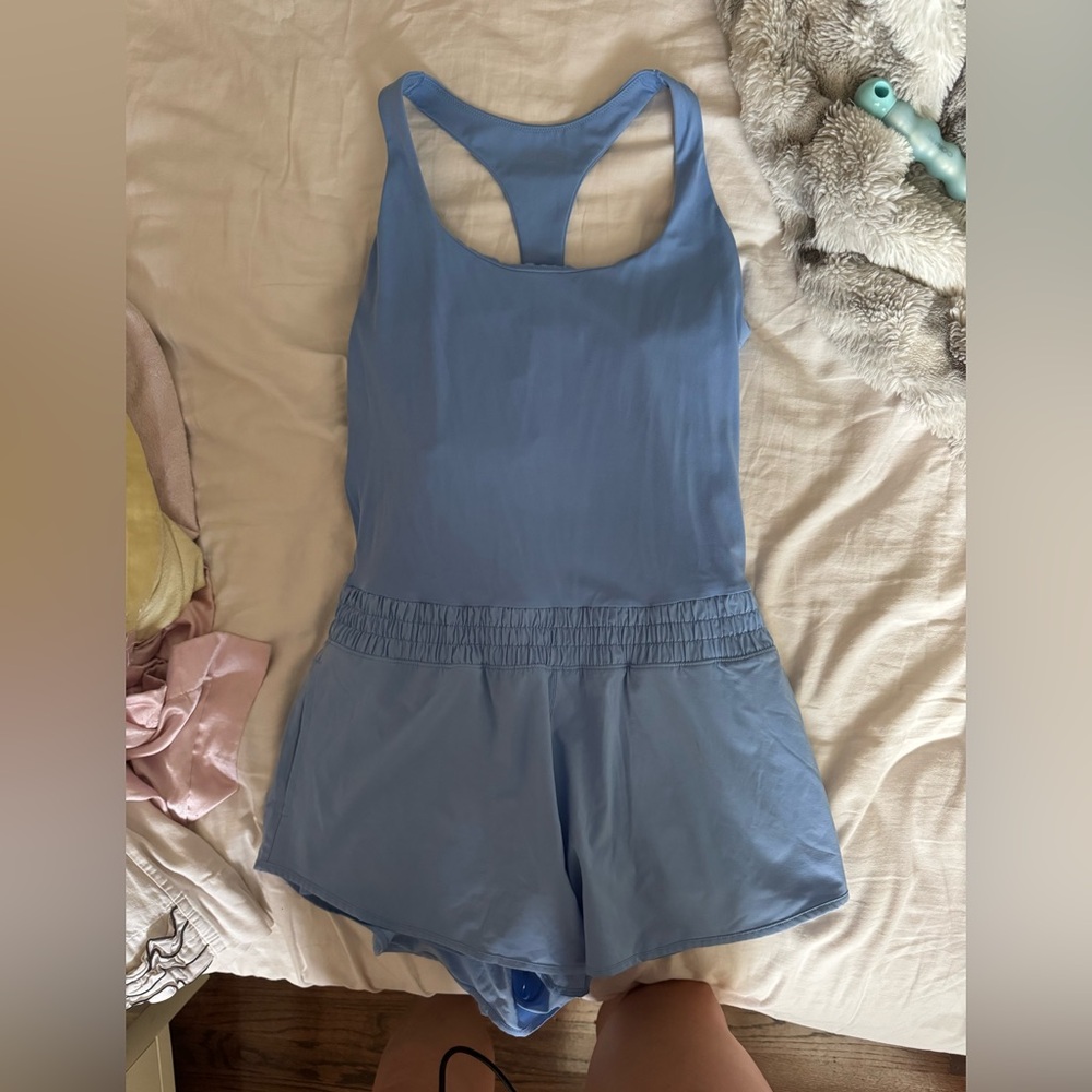 Aerie Offline Blue Hot Stuff Romper